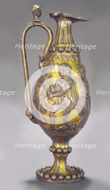 Gold and Silver Kettle, 569. Creator: Sassanian Art.