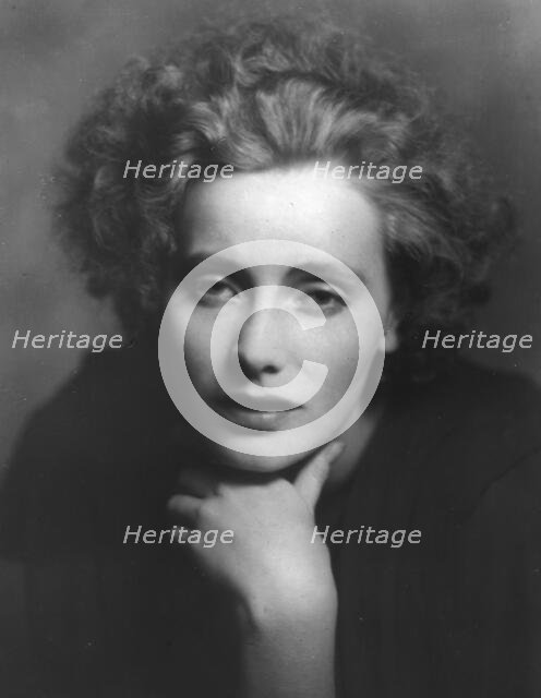 Portrait photograph of Greta Garbo, 1925 July. Creator: Arnold Genthe.