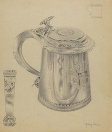 Silver Tankard, c. 1936. Creator: Amelia Tuccio.