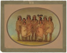 Nine Ojibbeway Indians in London, 1861/1869. Creator: George Catlin.