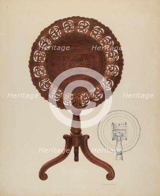 Table, c. 1939. Creator: Charles Bowman.