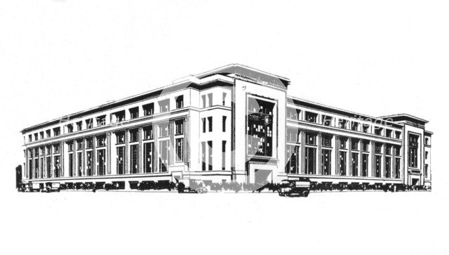 'Frontage - W. H. Smith & Son's New Works', 1916. Artist: Unknown.