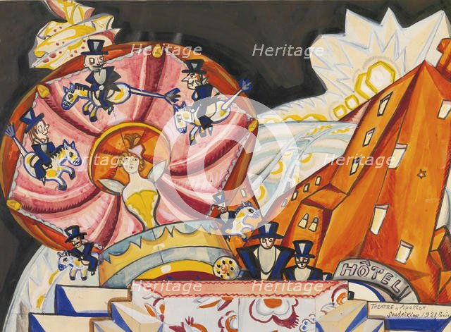 Le théâtre Apollo, Paris, 1921. Artist: Sudeykin, Sergei Yurievich (1882-1946)