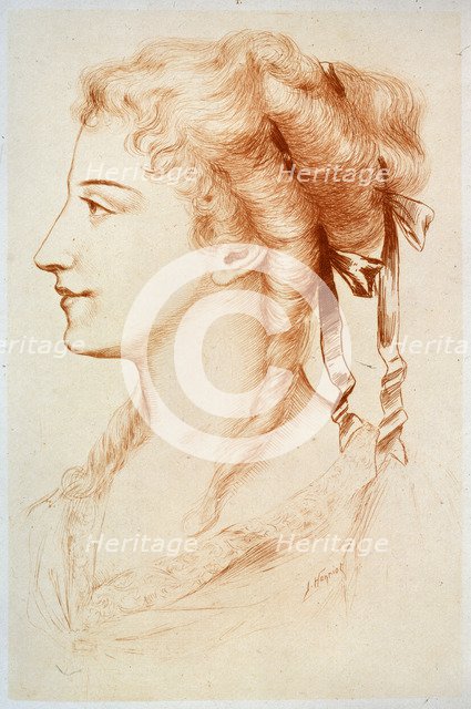 Portrait of a young Lady', 19th century. Creator: Hanriot, Jules Armand (1853-1930).