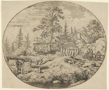 The Landscape with the Wooden Bridge, 17th century. Creator: Allart van Everdingen.