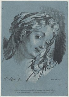Head of a Woman, 1767. Creator: Louis Marin Bonnet.