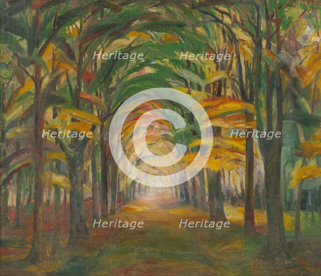 Avenue of trees, 1923-1928. Creator: Károly Kernstok.