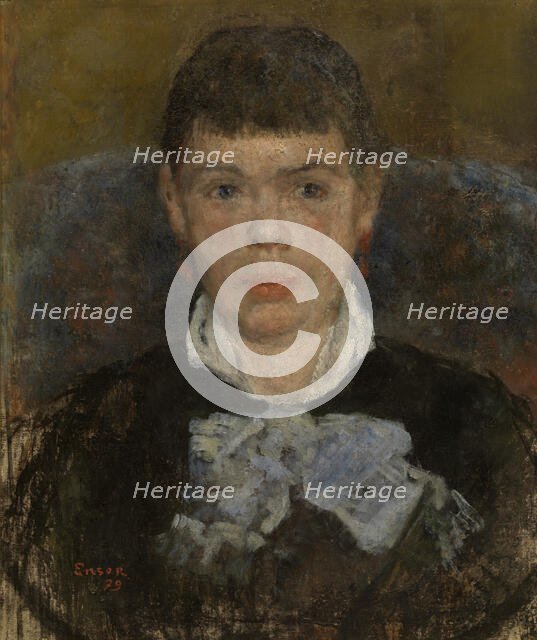 Woman  with Upturned Nose, 1879. Creator: James Ensor.