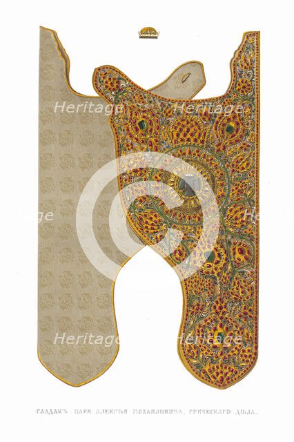 Quiver of Tsar Alexei Mikhailovich. From the Antiquities of the Russian State, 1849-1853. Creator: Solntsev, Fyodor Grigoryevich (1801-1892).