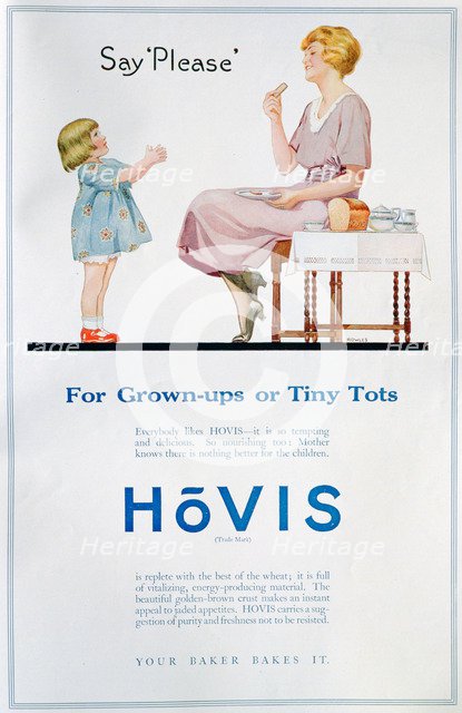 Hovis bread advert, 1921. Artist: Unknown