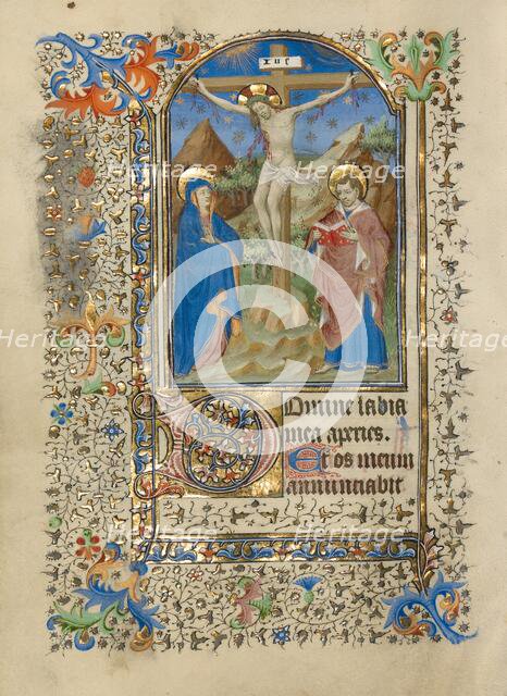 The Crucifixion; Book of Hours, about 1420-1430. Creator: Master of the Harvard Hannibal.