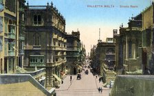 Strada Reale, Valletta Malta, 20th Century. Artist: Unknown