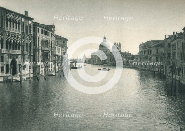 Grand Canal and Church of Santa Maria della Salute, Venice, Italy, 1927. Artist: Eugen Poppel.