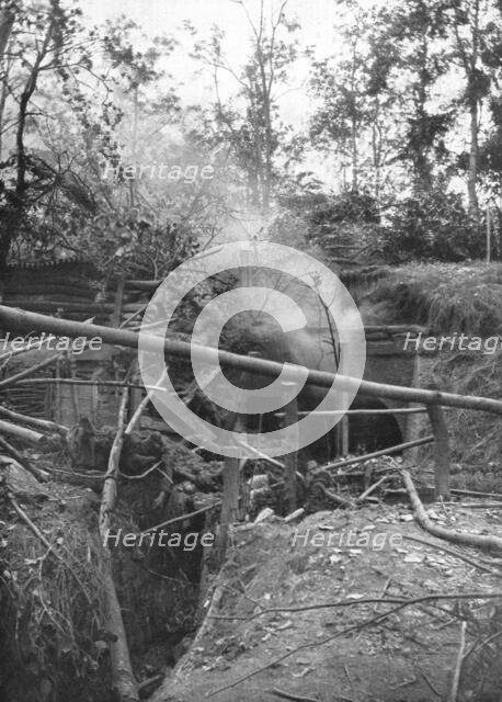 ''Expedient Macabre; Un four crematoire improvise par les Allemands entre Foucaucourt et Estrees. Creator: Unknown.