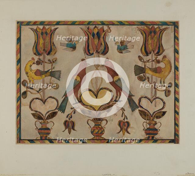 Fractur, c. 1937. Creator: Albert J. Levone.