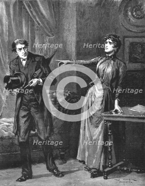 ' Madame Leroux'; By Francis Eleanor Trollope; 'Leave my house! ' ', 1890. Creator: Percy Macquoid.