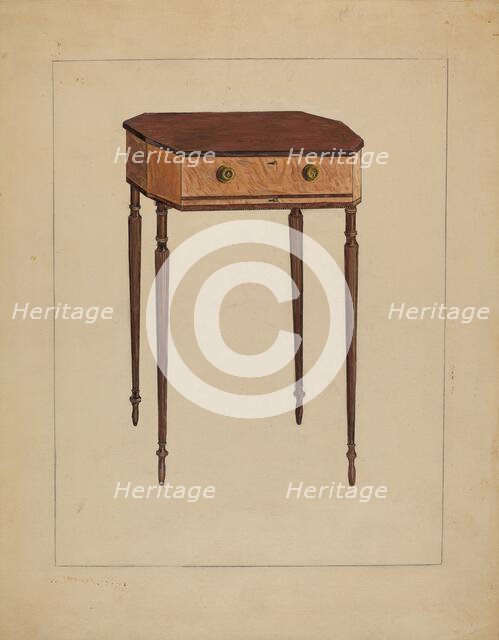 Sewing Table, c. 1936. Creator: Bessie Forman.