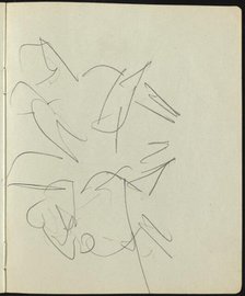 Dancers and Performers (Page from a Sketchbook), c. 1911. Creator: Ernst Kirchner.