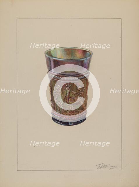 Iridescent Jar, c. 1937. Creator: Thomas Holloway.