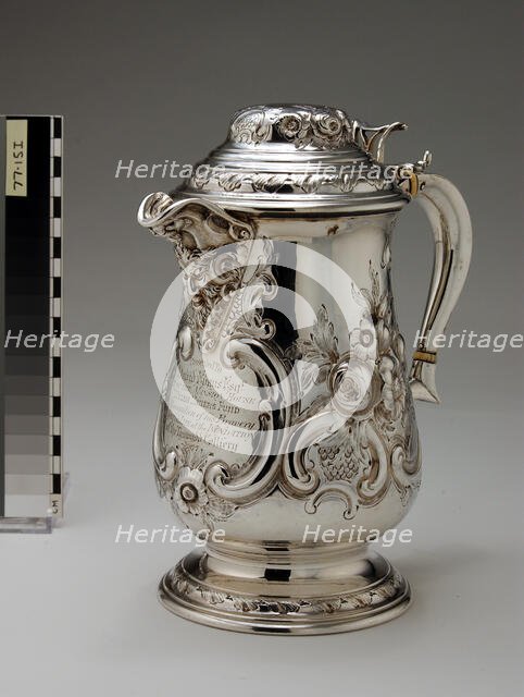 Mansion House Welsh Miners' Fund, silver ewer, 1877. Creator: Unknown.
