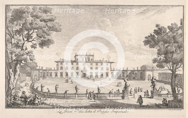 The Royal Villa called il Poggio Imperiale (La Real Villa detta il Poggio Imperiale), view..., 1744. Creator: Giuseppe Zocchi.