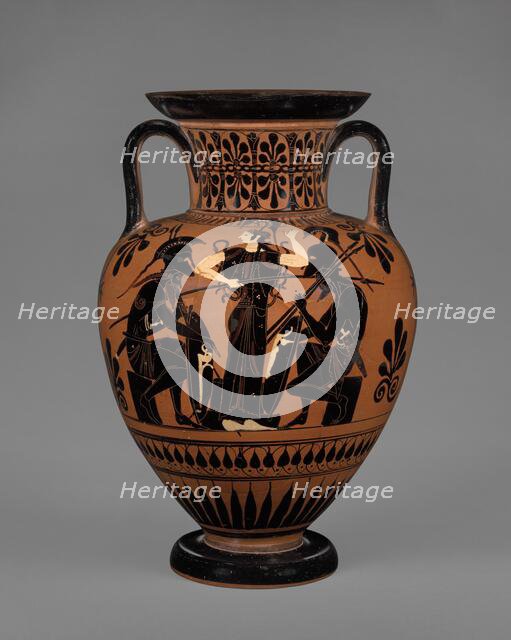 Attic Black-Figure Neck Amphora, about 510 BC. Creator: Leagros Group.