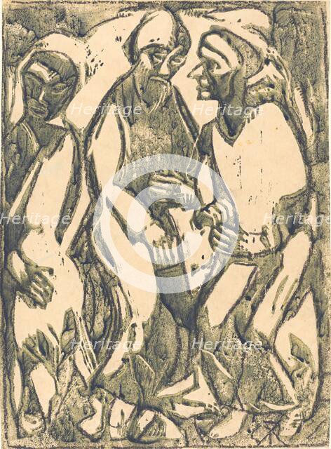 Deliberation (Beratung), 1913. Creator: Christian Rohlfs.