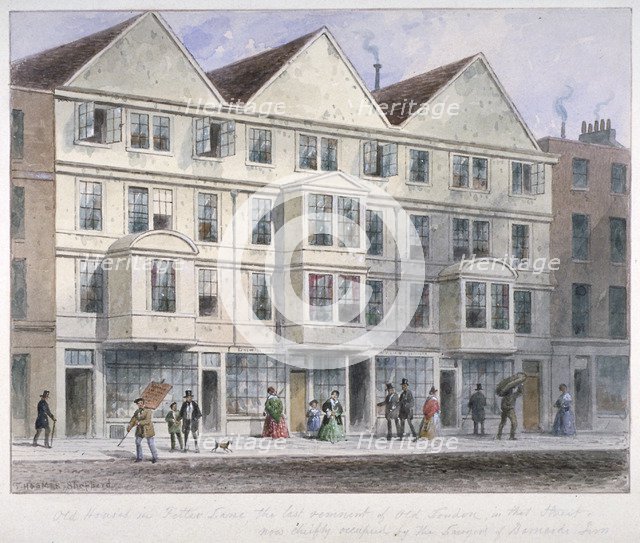 Fetter Lane, City of London, 1855. Artist: Thomas Hosmer Shepherd