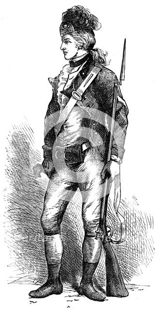 'A real American rifleman', c1776-1780 (c1880). Artist: Unknown