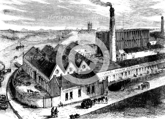 Webb's chemical factory, Diglis, Worcestershire, c1860. Artist: Unknown