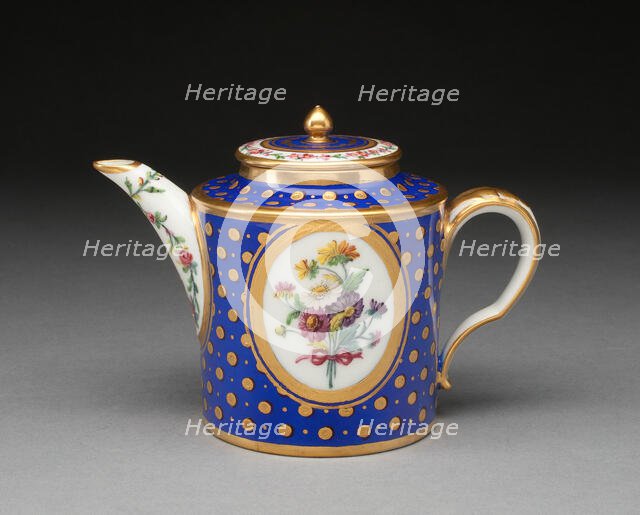 Teapot, Sèvres, 1788. Creators: Sèvres Porcelain Manufactory, Charles Buteux le Père.