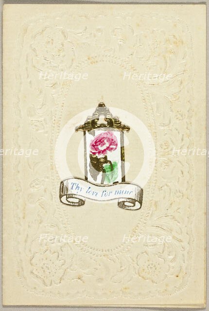 Thy Love for Mine (valentine), c.1830. Creator: Unknown.