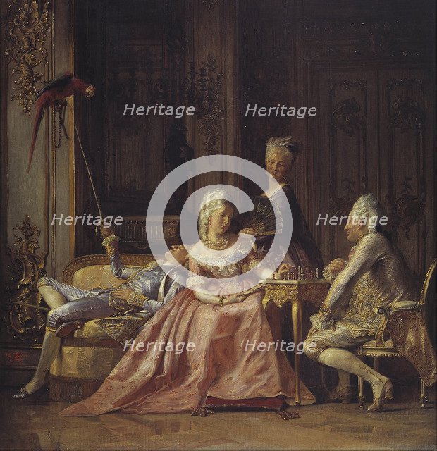 Scene from the court of Christian VII. Artist: Zahrtmann, Kristian (1843-1917)