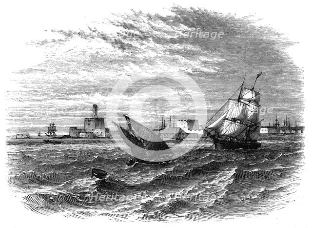 Alexandria from the sea, Egypt, c1890. Artist: Unknown