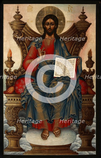 The Saviour Enthroned, 1762. Artist: Soplyakov, Mikhail Alexeyevich (1722-1799)
