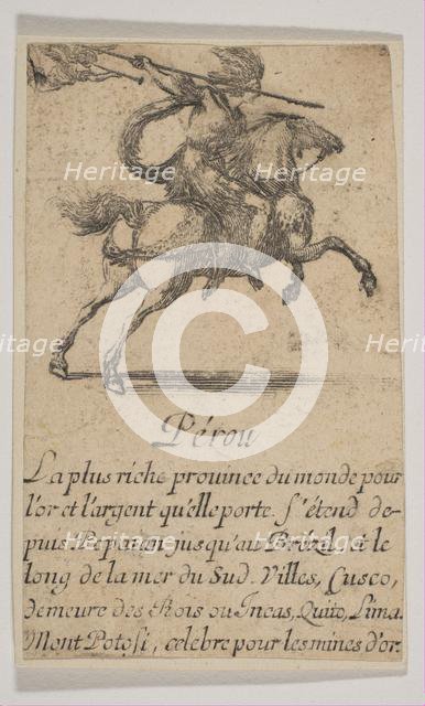 Pérou, 1644. Creator: Stefano della Bella.