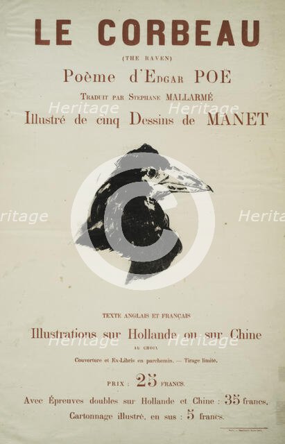 Le corbeau..., c1875. Creator: Stephane Mallarme.