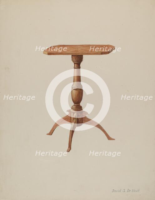 Candle Table, c. 1940. Creator: David S De Vault.