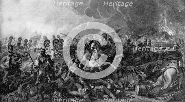 The decisive charge of the Life Guards at the Battle of Waterloo, 1815 (1896). Artist: WM Bromley