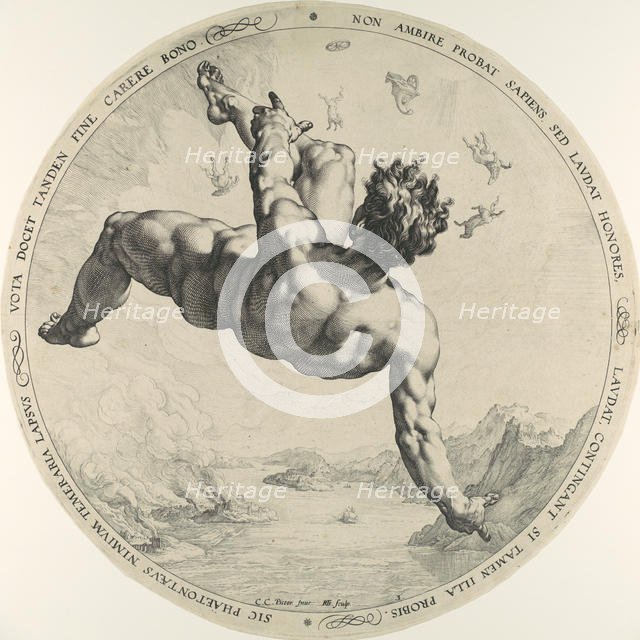 Phaeton, from The Four Disgracers, 1588., 1588. Creator: Hendrik Goltzius.