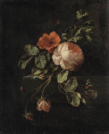 Still Life with Roses, 1670-1708. Creator: Elias Van Den Broeck.