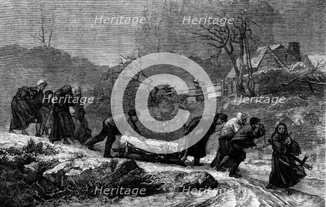 "Funeral in the Vosges Mountains" - painted by Brion - from the London Exhibition of the French Scho Creator: Unknown.