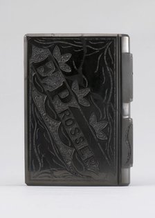 Coal carved in shape of a book, 1900s. Creator: Unknown.