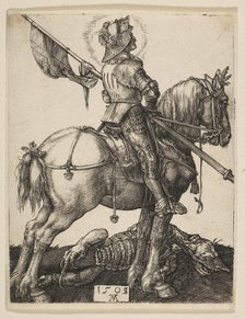 Saint George on Horseback, 1505-8. Creator: Albrecht Durer.