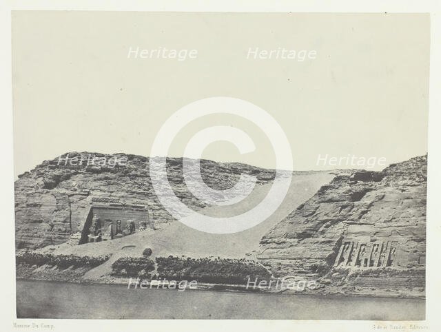 Ibsamboul, Les Deux Spéos; Nubie, 1849/51, printed 1852. Creator: Maxime du Camp.