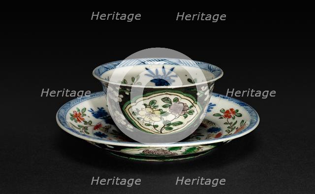 Cup and Saucer, 1662-1722. Creator: Unknown.