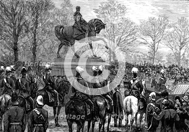 Unveiling the statue of Lord Gough in the Phoenix Park, Dublin, 1880. Creator: Unknown.