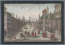 View of goods storage at Wroclaw, 1742-1801. Creator: Anon.
