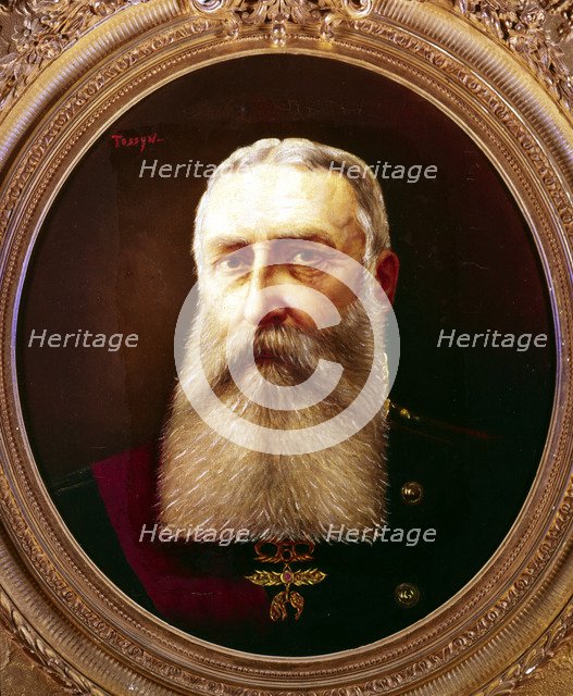 Leopold II, King of Belgium, 1865-1909 Artist: Pierre Tossyn