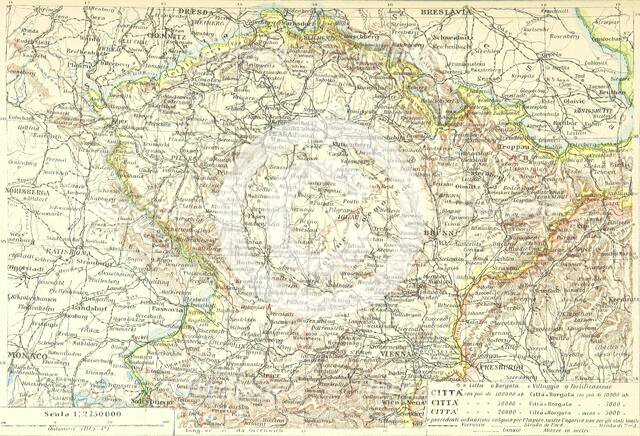 Map of part of Europe, 1898.  Creator: Unknown.